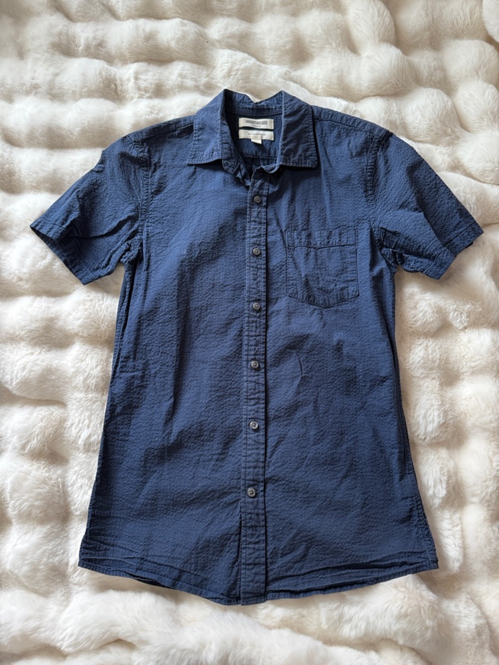 Goodthreads Navy Short-Sleeve Button-Down Shirt